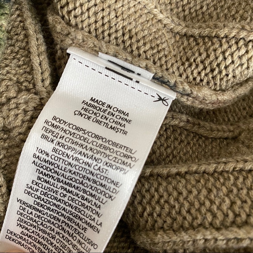 Ralph Lauren Camo Tiger Cricket Cable Knit Sweater - Picture 14 of 14